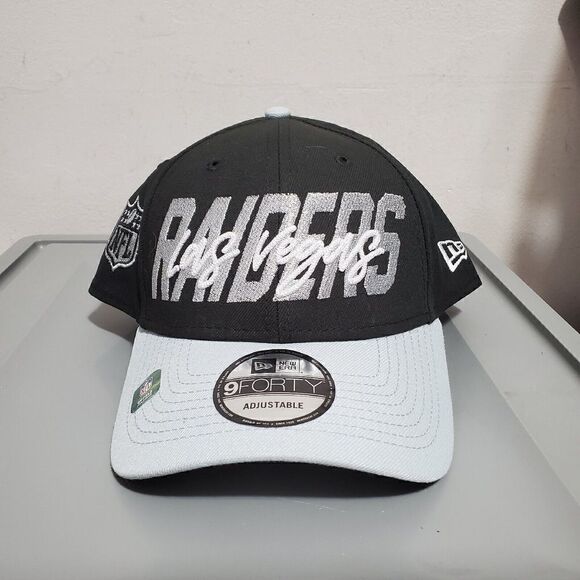 Las Vegas Raiders New Era 9FORTY NFL Draft Hat Black Snapback Adjustable NWT - Picture 1 of 9